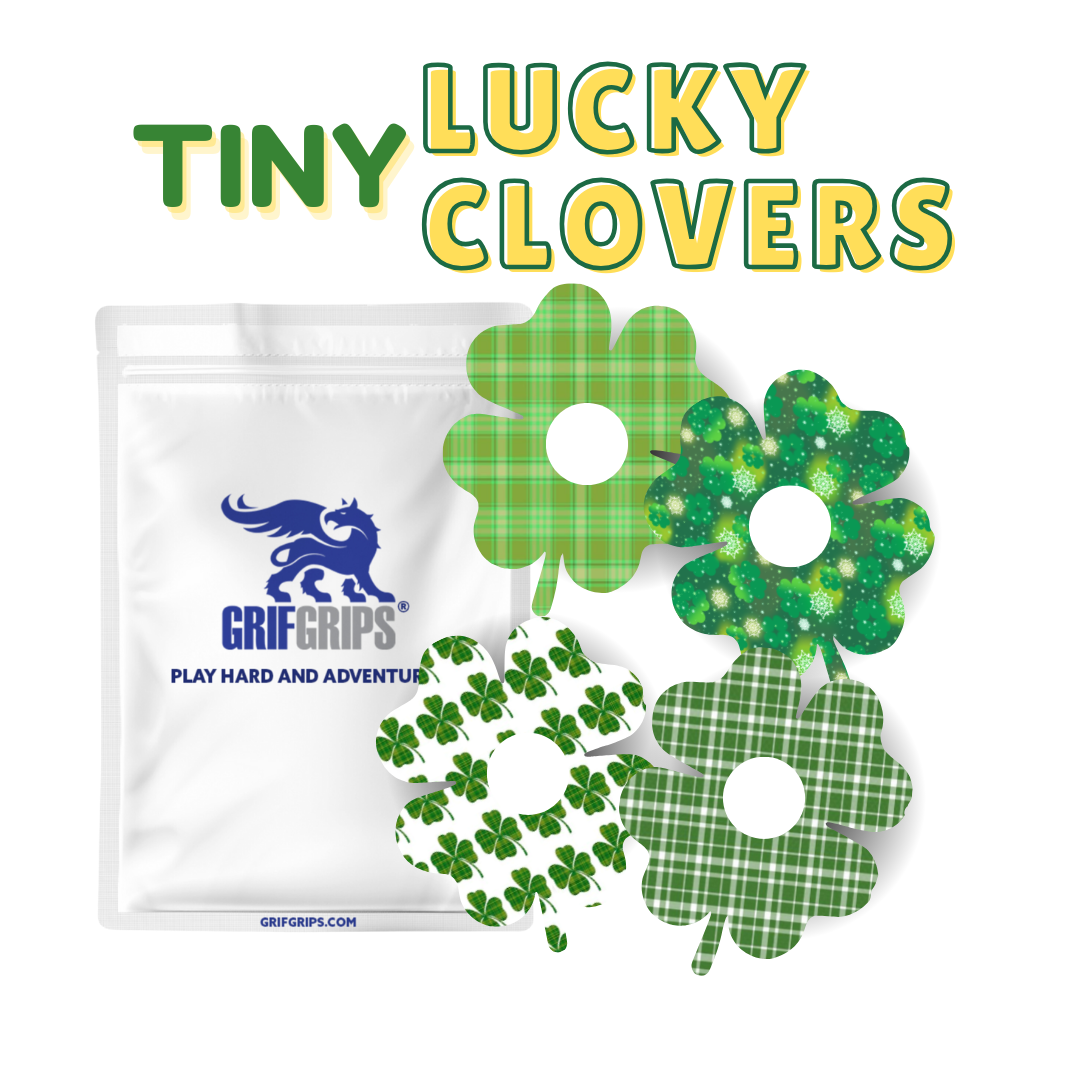 Tiny Lucky Clovers Combo - Freestyle Libre 3 & Lingo / Medtronic Guardian & More - Extreme Adhesive - 4 Pack
