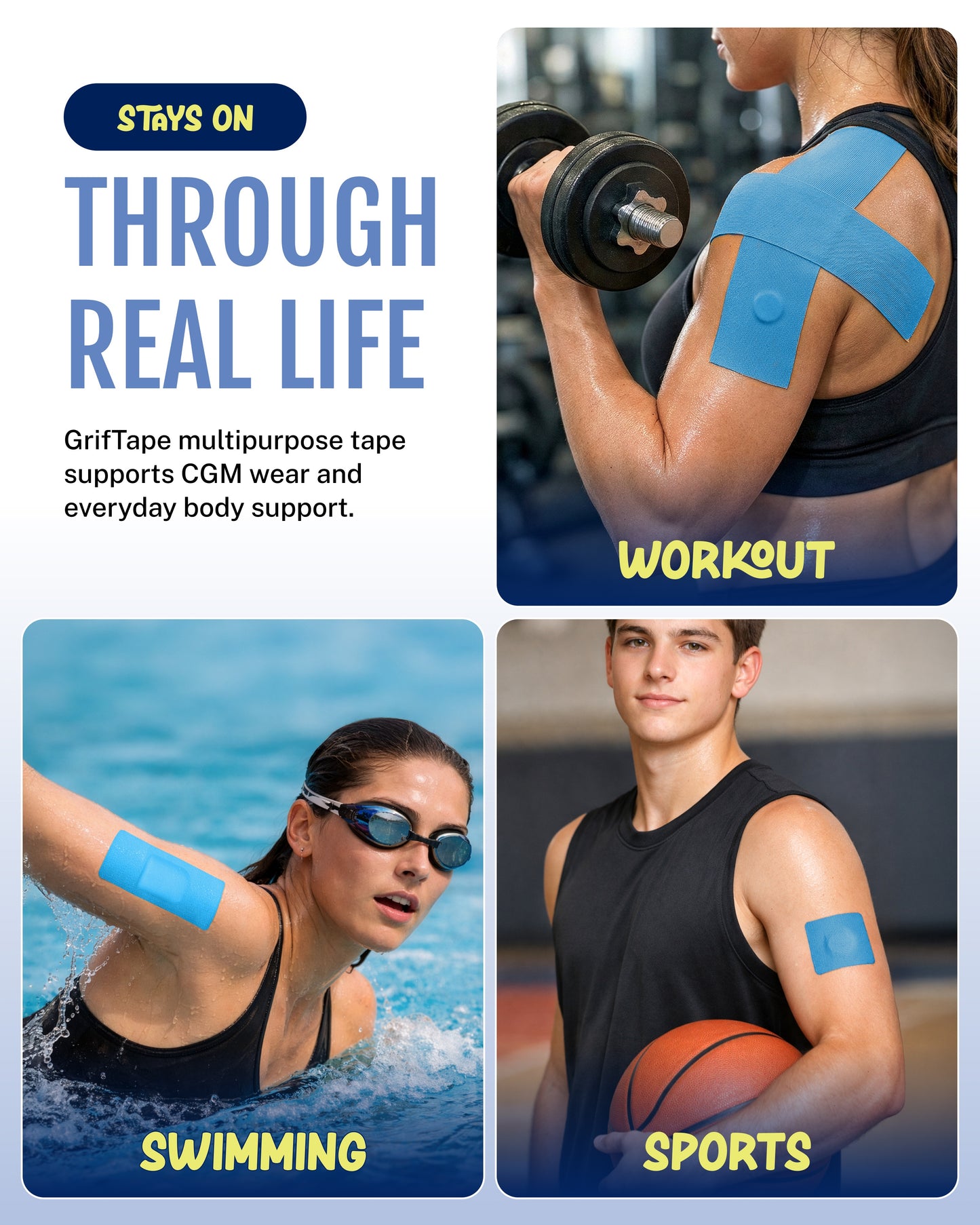 ORIGINAL Athletic Tape Roll – 2 Pack (Blue)