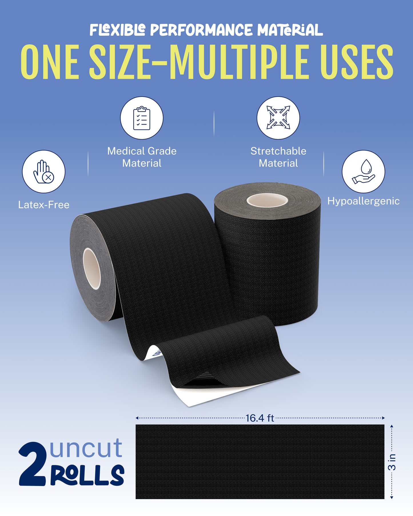 ORIGINAL Athletic Tape Roll – 2 Pack (Black)