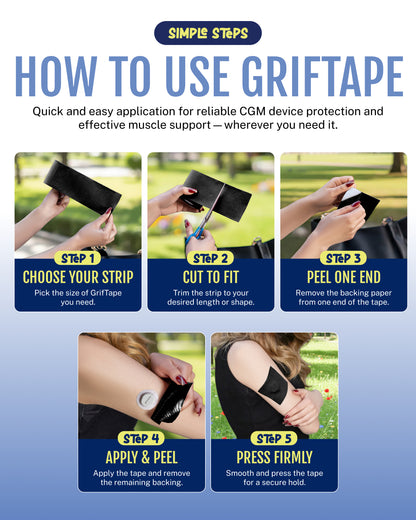 ORIGINAL Athletic Tape Roll – 2 Pack (Black)