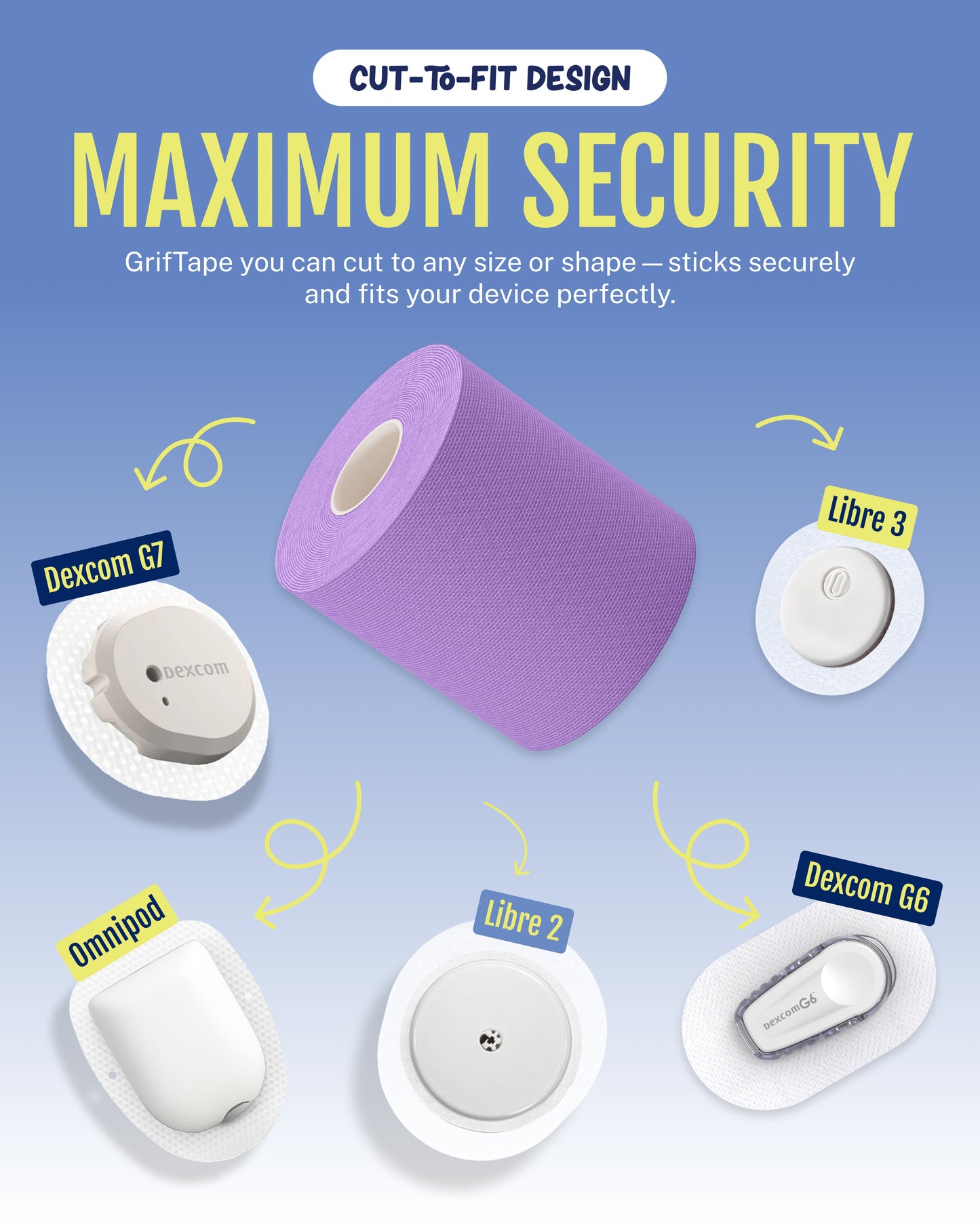 ORIGINAL Athletic Tape Roll – 2 Pack (Purple)