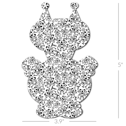 BioBot the Robot Grip - Choose Adhesive & Design - 5 Pack - CGM, Infusion & Pump Grips