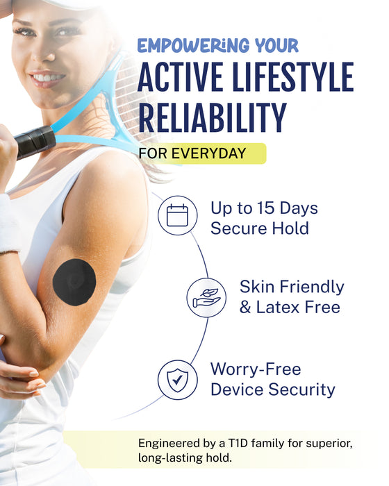 EXTREME - Dexcom G7 and Stelo Adhesive Patches - Black (20 Pack)