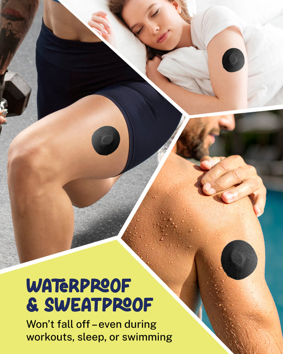 EXTREME - Dexcom G7 and Stelo Adhesive Patches - Black (20 Pack)