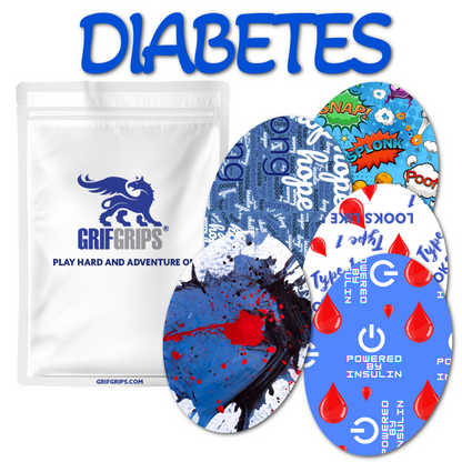 Style Themes Combo in Ovals - Extreme Adhesive - 25 pack - CGM, Infusion & Pump Grips