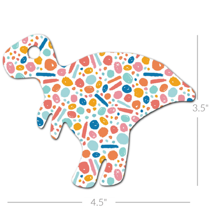 Dinosaur Eddie the Edmontosaurus - Choose Adhesive & Design - Pack of 5 - CGM, Infusion & Pump Grips
