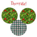 Floral Holiday Wreath Combo  - Extreme Adhesive - 3 Pack - CGM, Infusion & Pump Grips