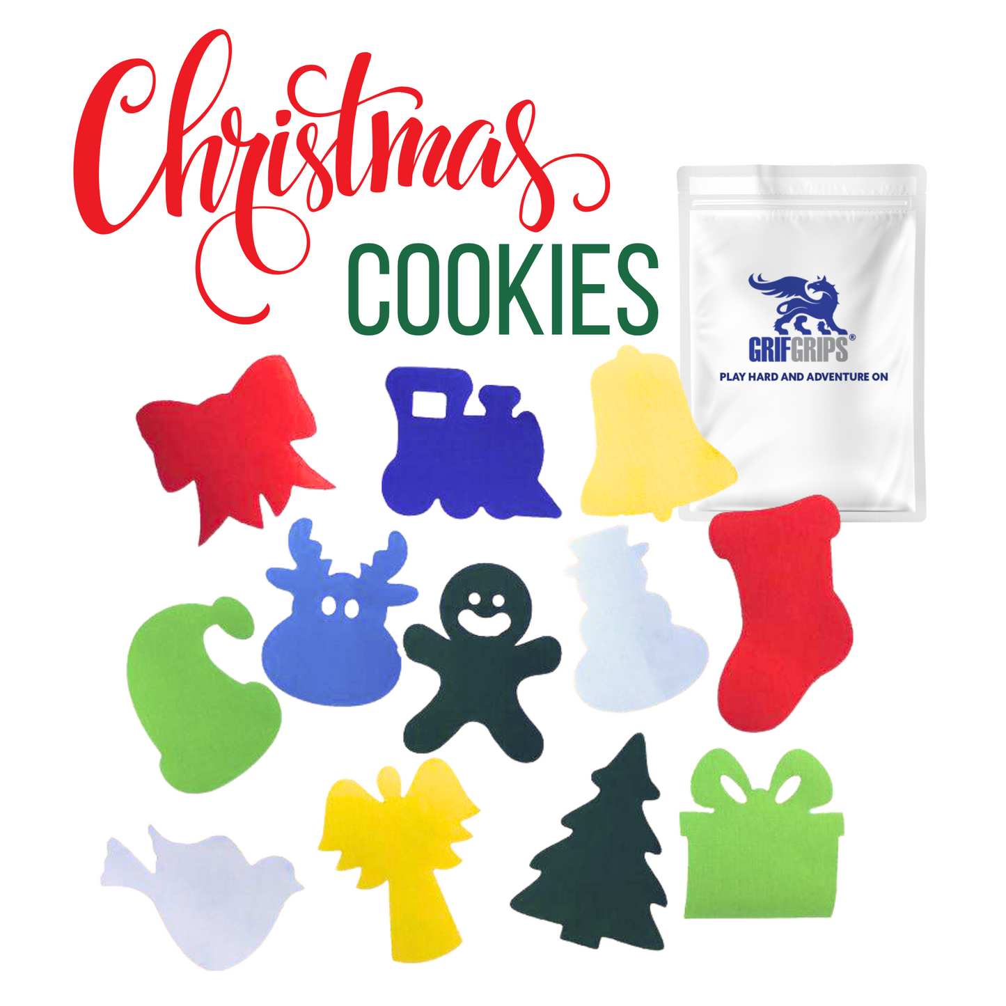 Christmas Cookies Combo - Original Adhesive - 12 Pack - CGM, Infusion & Pump Grips