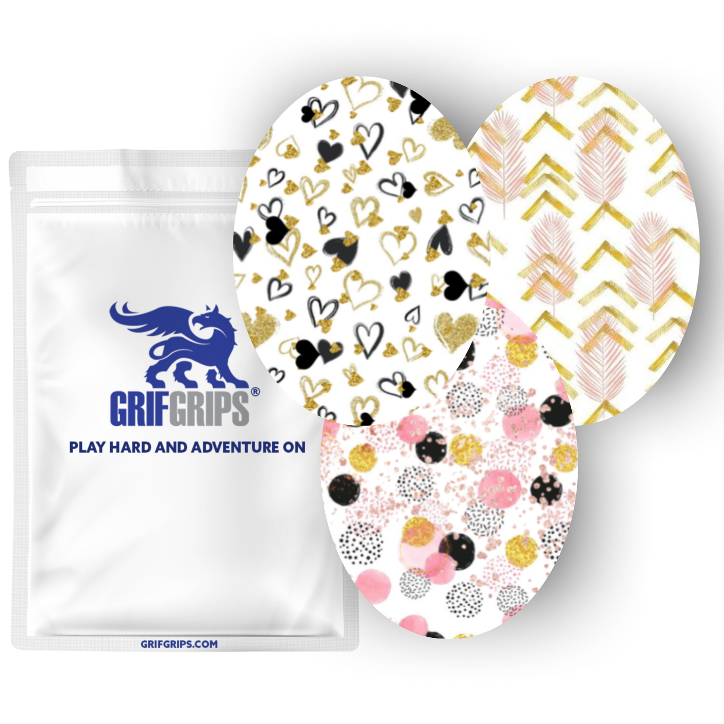 Choose your Theme Combo in Ovals - Extreme Adhesive - 15 Pack - CGM Devices, Infusion Sets & Pump Grips