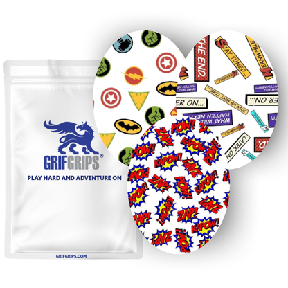 Choose your Theme Combo in Ovals - Extreme Adhesive - 15 Pack - CGM Devices, Infusion Sets & Pump Grips