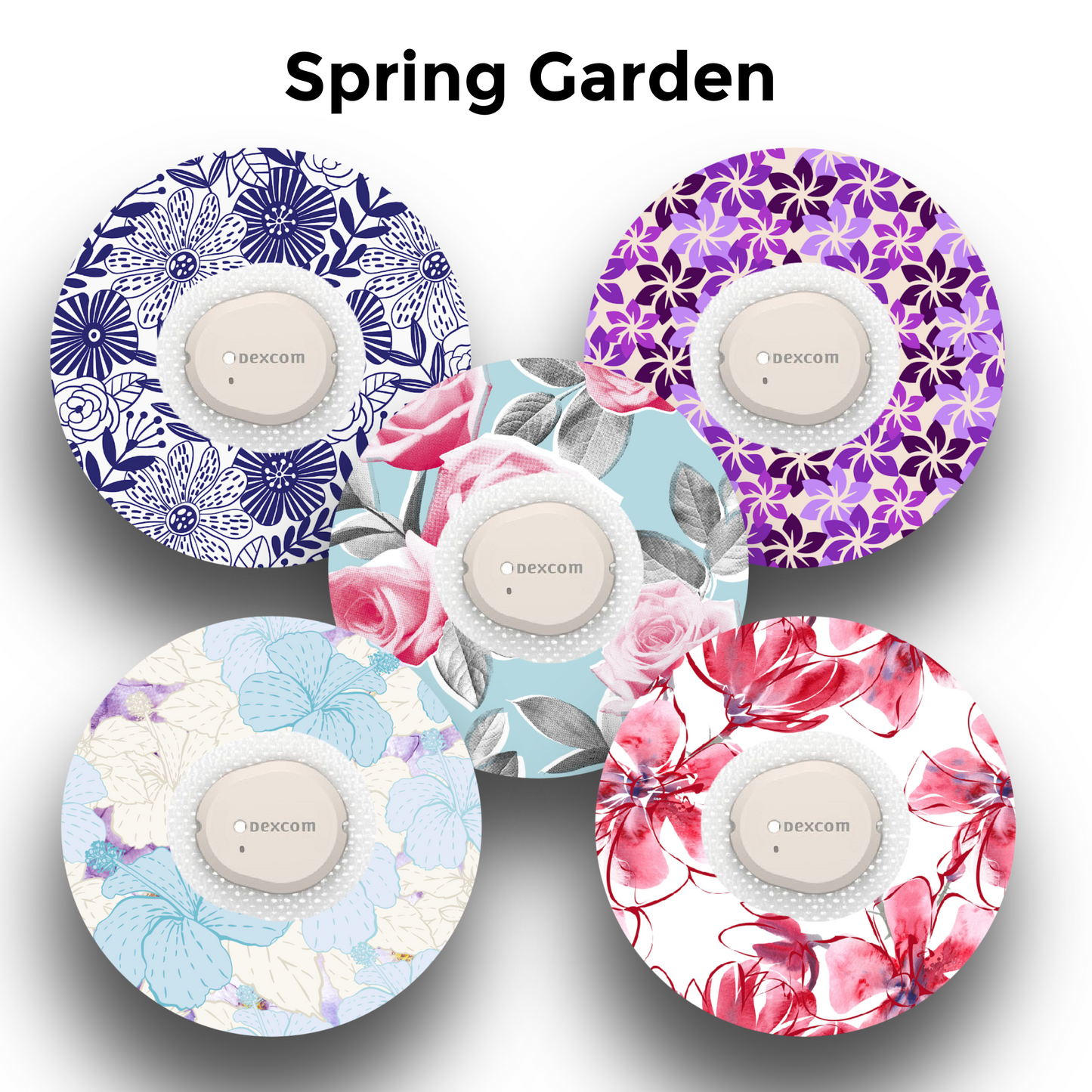 Small Grip Themes - Choose Adhesive, Shape & Design - 5 Pack - CGM Devices, Infusion Sets & Pump Grips