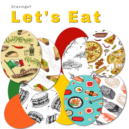 Food Combo in Ovals - Extreme & Original Adhesive - 15 Pack - CGM, Infusion & Pump Grips