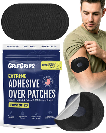 Extreme - Eversense 365 Adhesive Patches - Black (20 Pack)