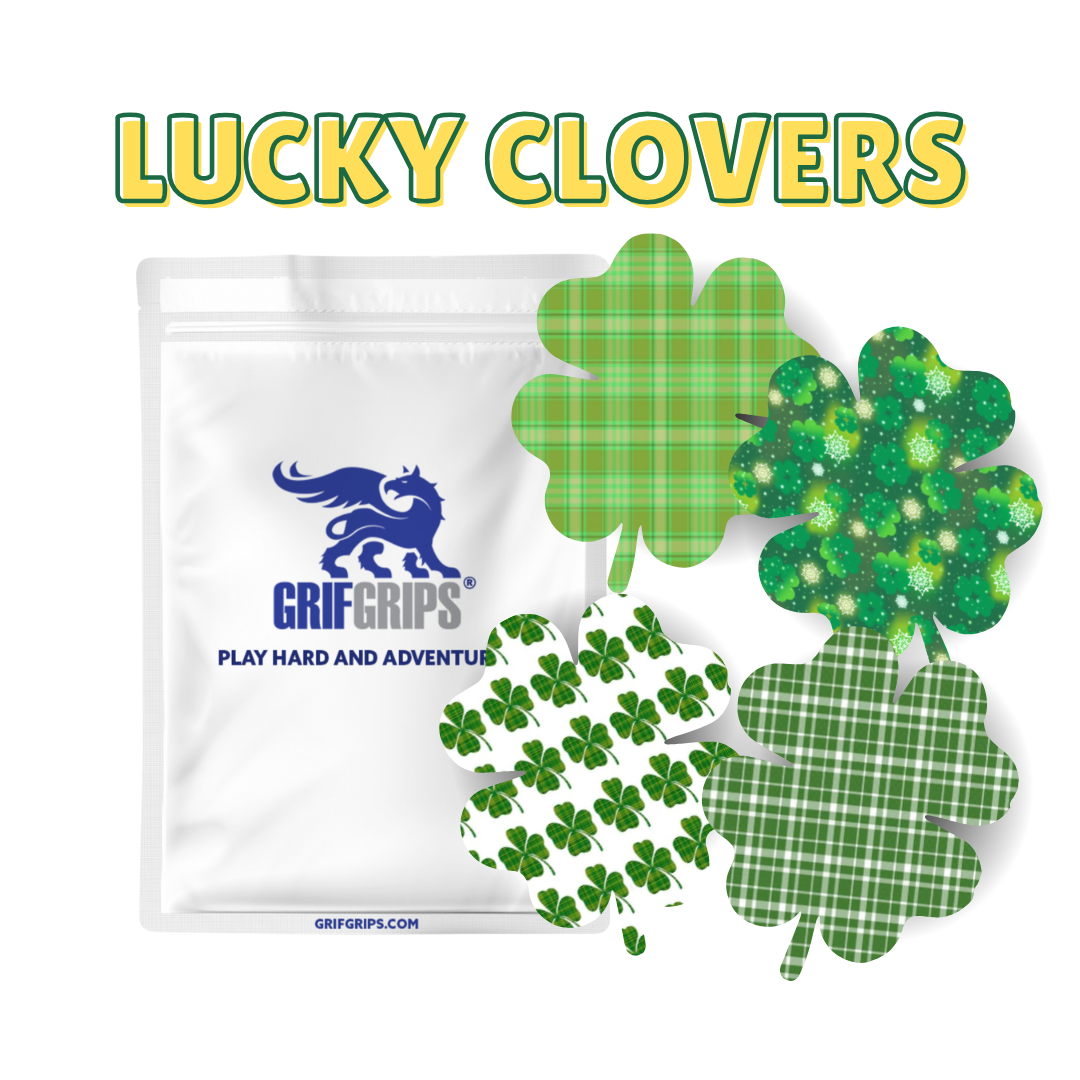 Lucky Clovers Combo - Full Coverage - Extreme Adhesive - 4 Pack - CGM, Infusion & Pump Grips