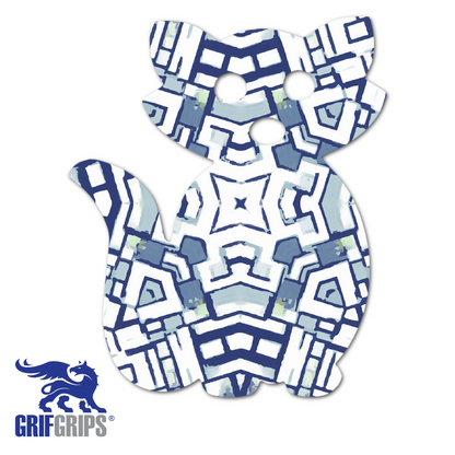 Louie the Cat - Choose Adhesive & Design - 5 Pack - CGM, Infusion & Pump Grips