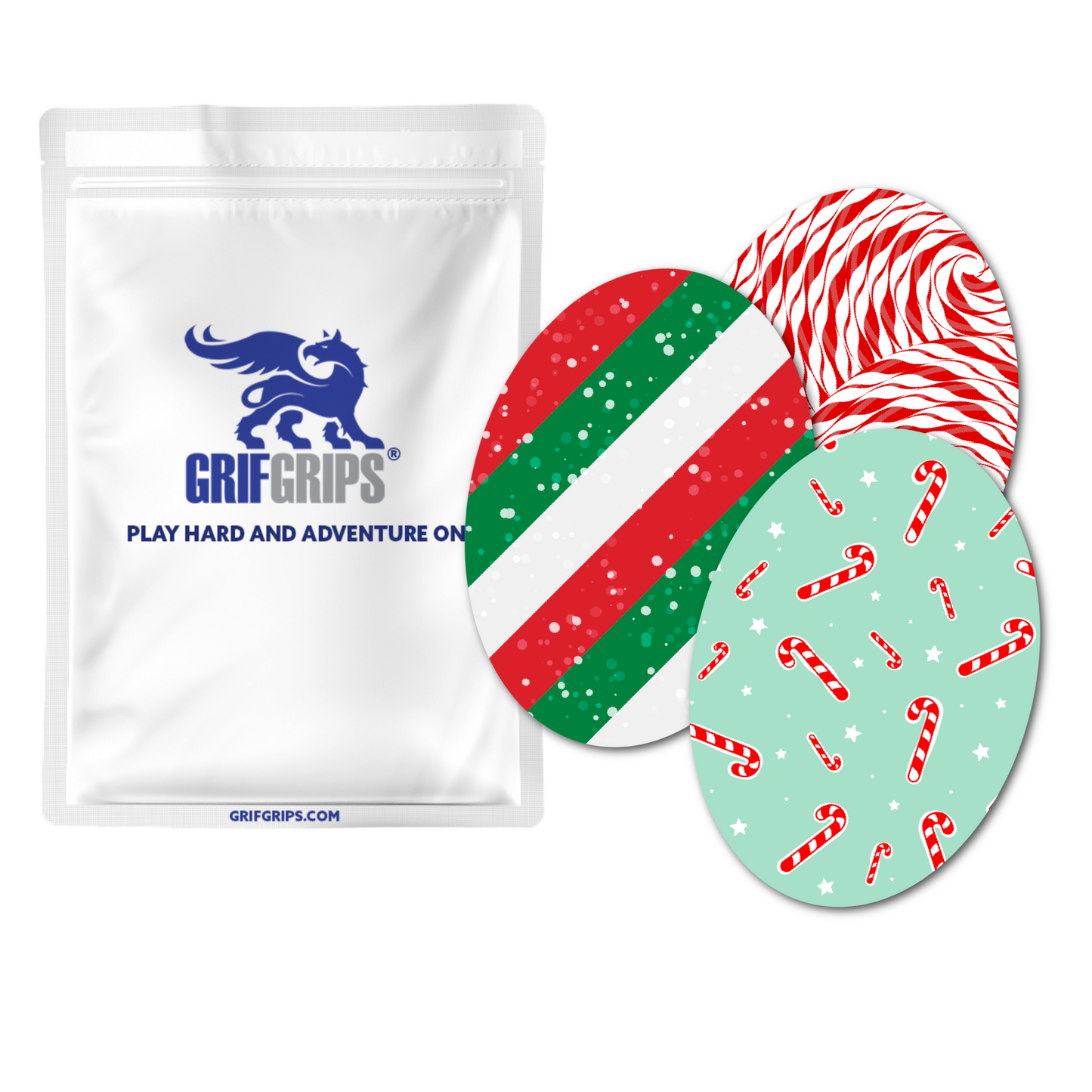 Christmas Themes Combo - Extreme Adhesive - 3 Pack - CGM, Infusion & Pump Grips