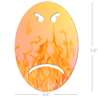 Emoji Angry - Choose Adhesive & Design - 5 Pack - CGM, Infusion & Pump Grips