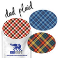 Dad Plaid Combo in Ovals - Extreme Adhesive - 15 Pack - CGM, Infusion & Pump Grips