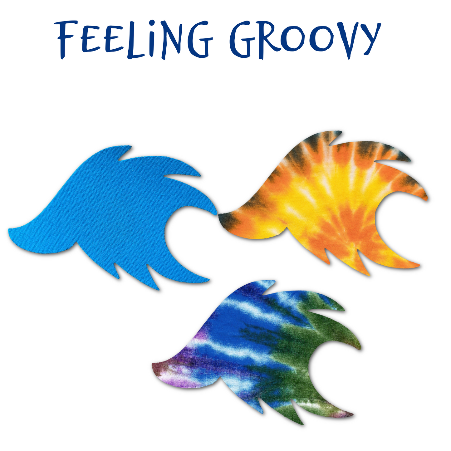 That Tie-dye Kind of Feeling Combo in Waves - Extreme Adhesive - 15 pack - CGM, Infusion & Pump Grips