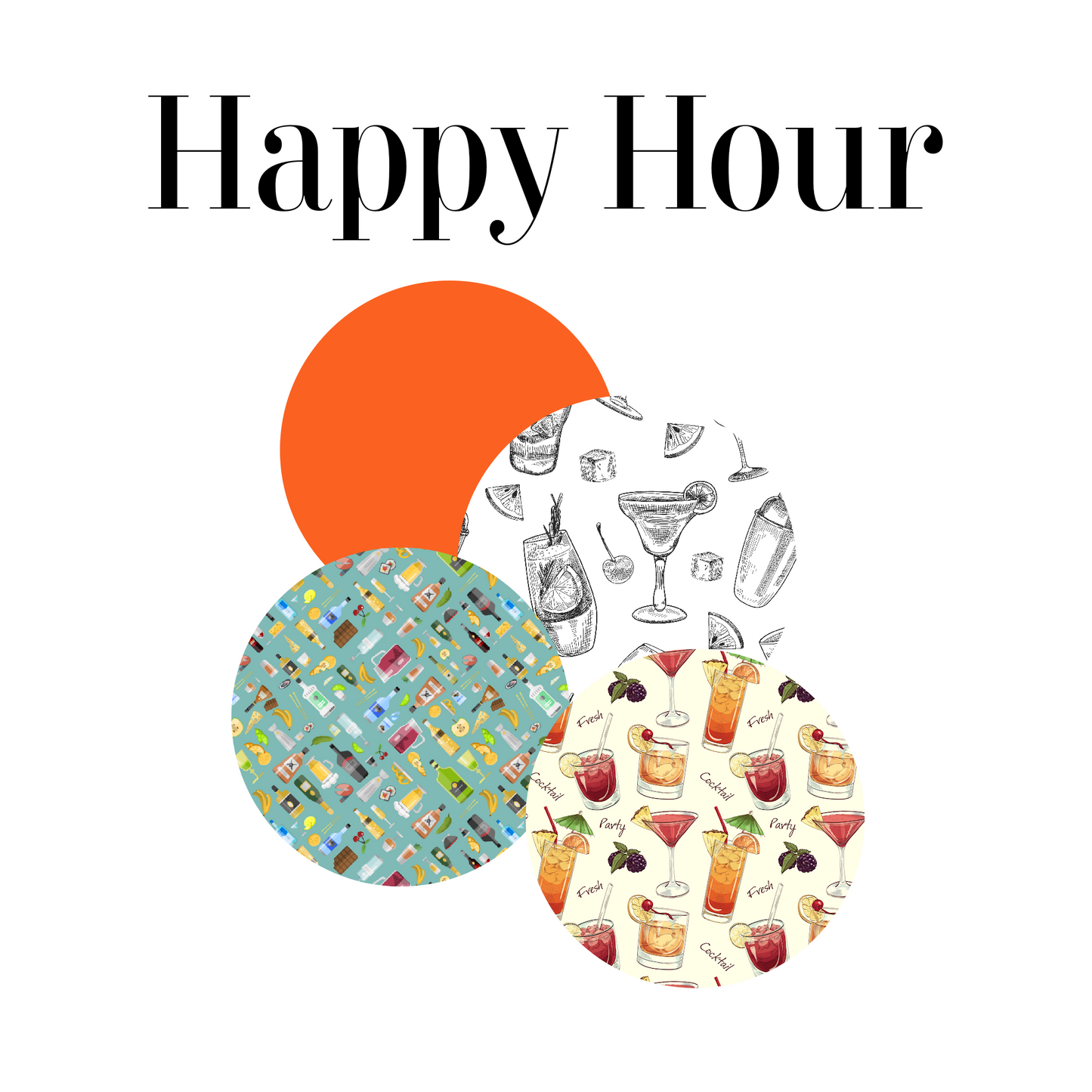 Happy Hour Combo in Circles - Extreme Adhesive - 20 Pack - CGM, Infusion & Pump Grips