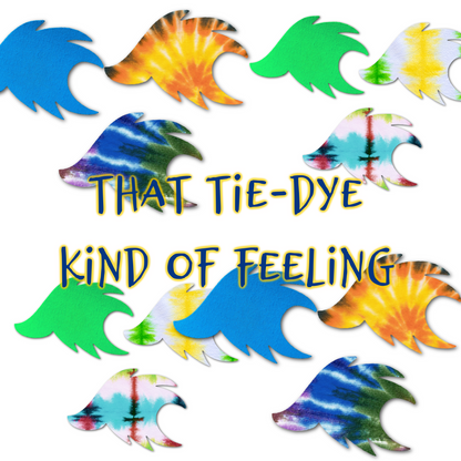 That Tie-dye Kind of Feeling Combo in Waves - Extreme Adhesive - 15 pack - CGM, Infusion & Pump Grips