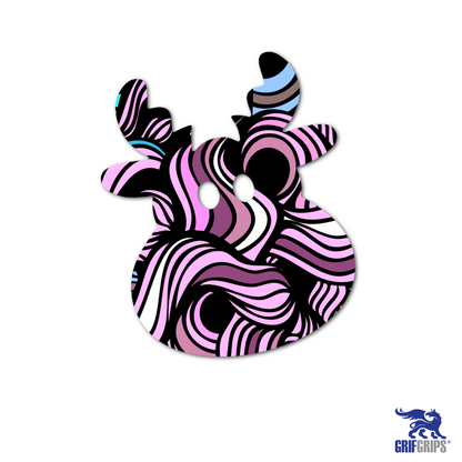 Reindeer Small - Choose Adhesive & Design - 5 Pack - CGM, Infusion & Pump Grips