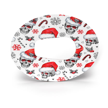 Christmas Bones Combo in Ovals - Extreme Adhesive - 3 Pack - CGM, Infusion & Pump Grips