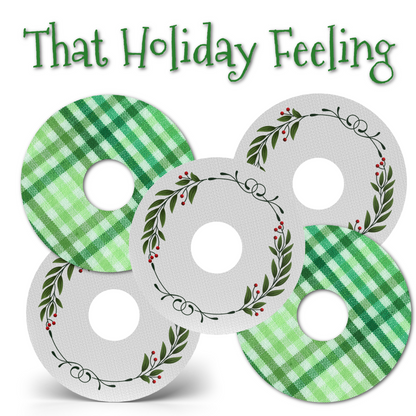 Christmas Themes Combo - Extreme Adhesive - 3 Pack - CGM, Infusion & Pump Grips