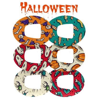 Halloween Combo in Ovals - Extreme Adhesive - 15 Pack - CGM, Infusion & Pump Grips