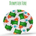 Dumpster Fire Combo in Ovals - Extreme Adhesive - 10 Pack - CGM, Infusion & Pump Grips